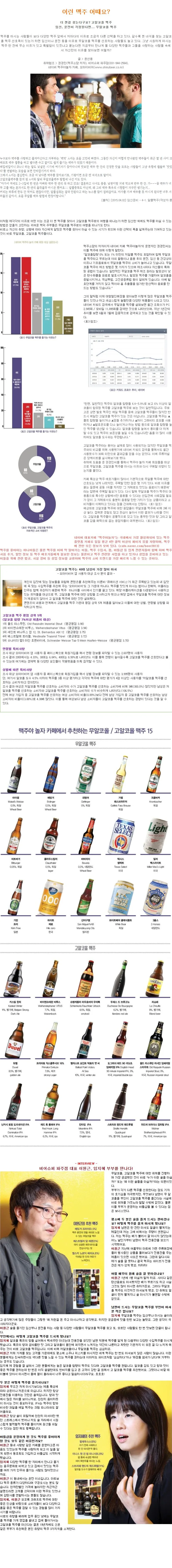 [BEER SPECIAL] 이런 맥주 어때요?